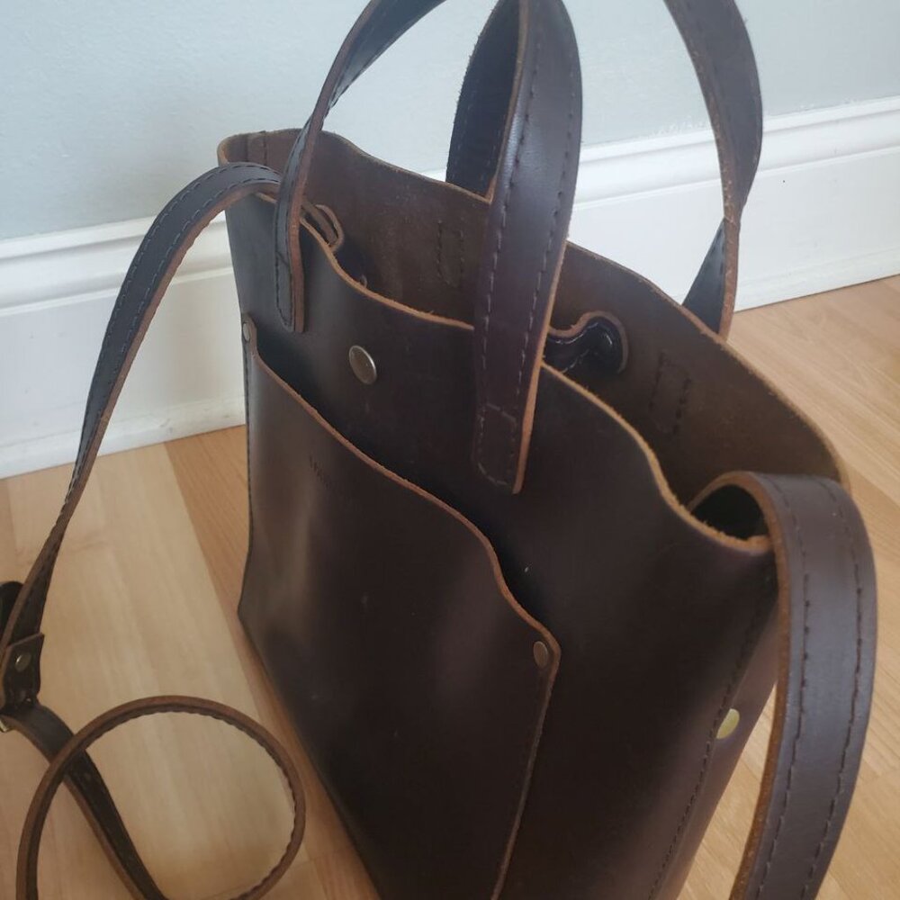 Portland Leather Mini Crossbody Tote - Picture 7 of 9